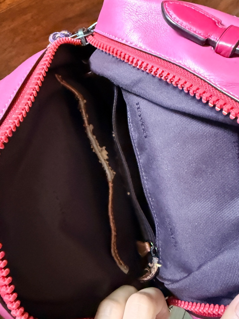 Coach Pink Signature Canvas Mini Backpack - Picture 7 of 10
